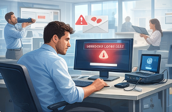 Person is not able to send emails.